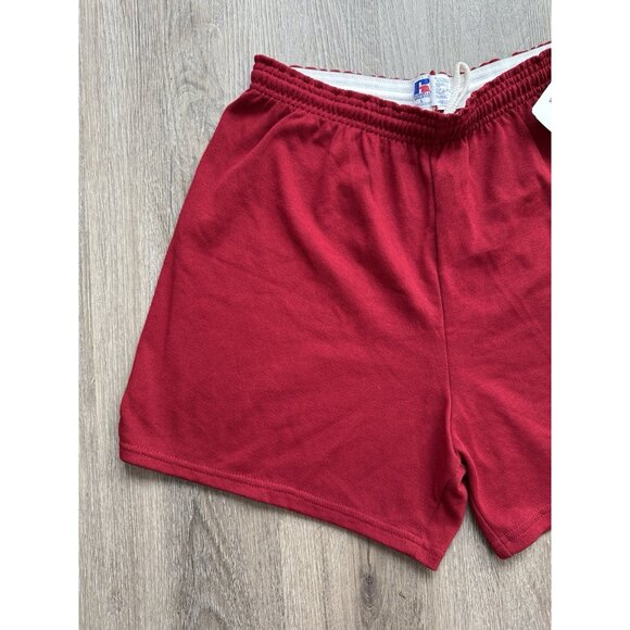 Vintage 90's Russell Athletic Sports Shorts Red Large Deadstock USA Made Rare - Picture 4 of 11